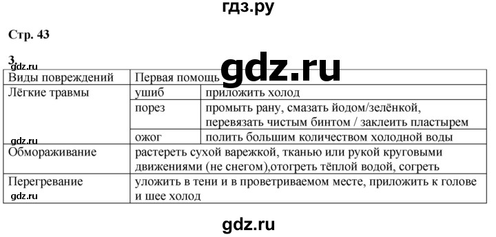 ГДЗ по окружающему миру 3 класс Плешаков рабочая тетрадь часть 2. страница - 43, Решебник 2024