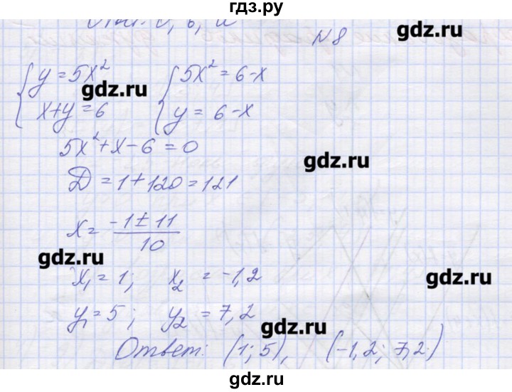 ГДЗ по алгебре 9 класс Звавич дидактические материалы  вариант 2 / С-7 - 8, Решебник 