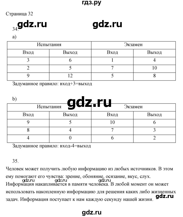 ГДЗ по информатике 2 класс Бененсон часть 1 (страницы) - 32, Решебник