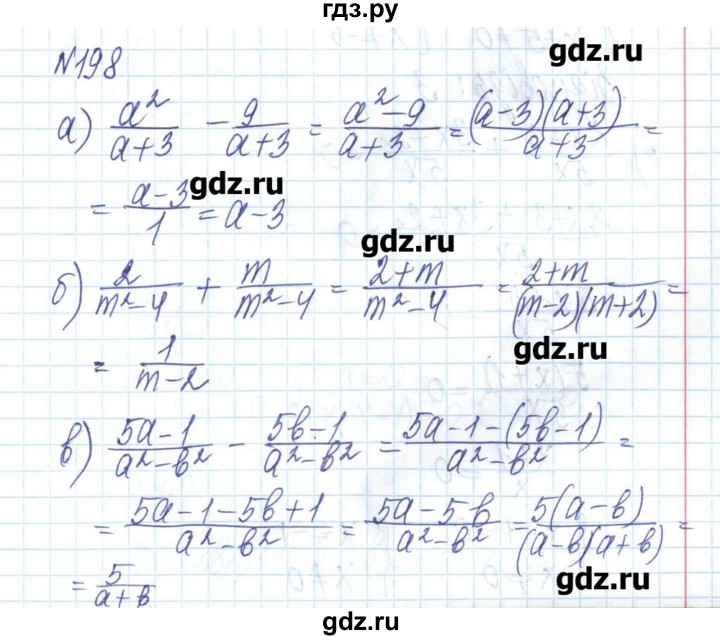 ГДЗ по алгебре 8 класс Бевз   вправа - 198, Решебник