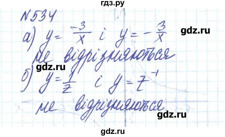 ГДЗ по алгебре 8 класс Бевз   вправа - 534, Решебник