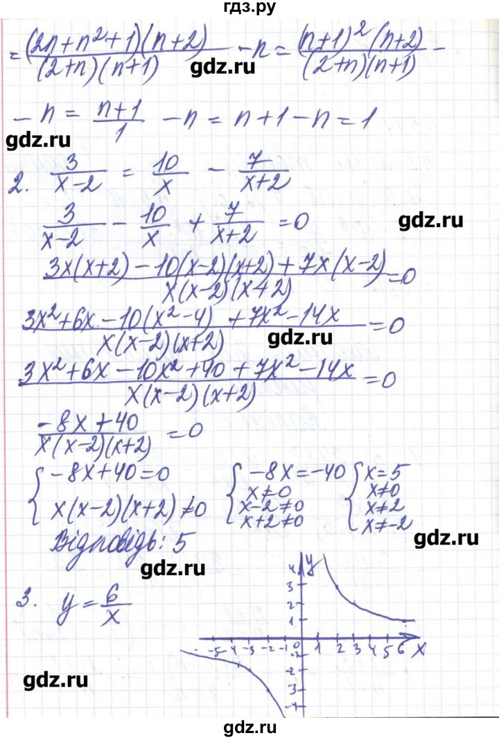 ГДЗ по алгебре 8 класс Бевз   завдання для самостійної роботи / амостійна робота №2 - 1, Решебник
