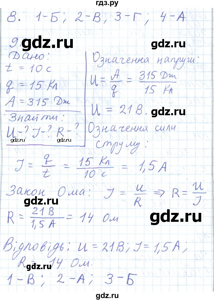 ГДЗ по физике 8 класс Барьяхтар   страница - 221, Решебник