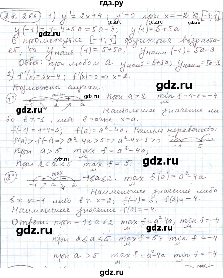 ГДЗ по алгебре 11 класс Мерзляк  Углубленный уровень параграф 28 - 28.266, Решебник