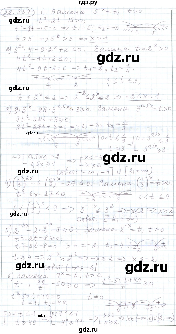 ГДЗ по алгебре 11 класс Мерзляк  Углубленный уровень параграф 28 - 28.357, Решебник