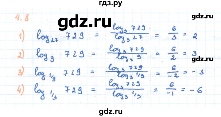 ГДЗ по алгебре 11 класс Мерзляк  Углубленный уровень параграф 4 - 4.8, Решебник