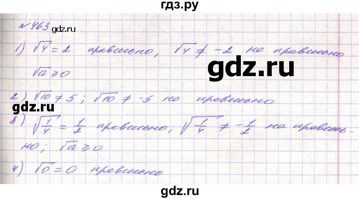 ГДЗ по алгебре 8 класс Тарасенкова   вправа - 463, Решебник