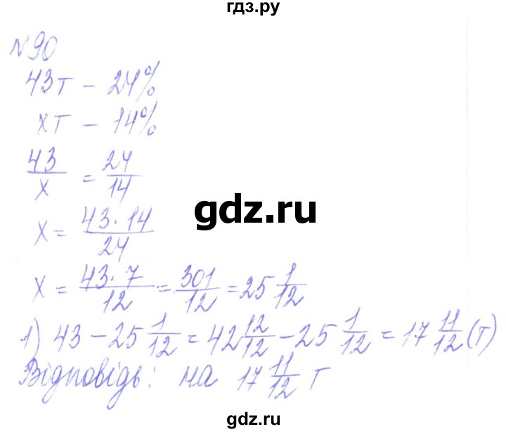 ГДЗ по алгебре 8 класс Кравчук   вправа - 90, Решебник