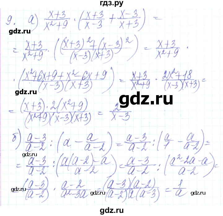 ГДЗ по алгебре 8 класс Кравчук   задания для самопроверки / завдання №2 - 9, Решебник