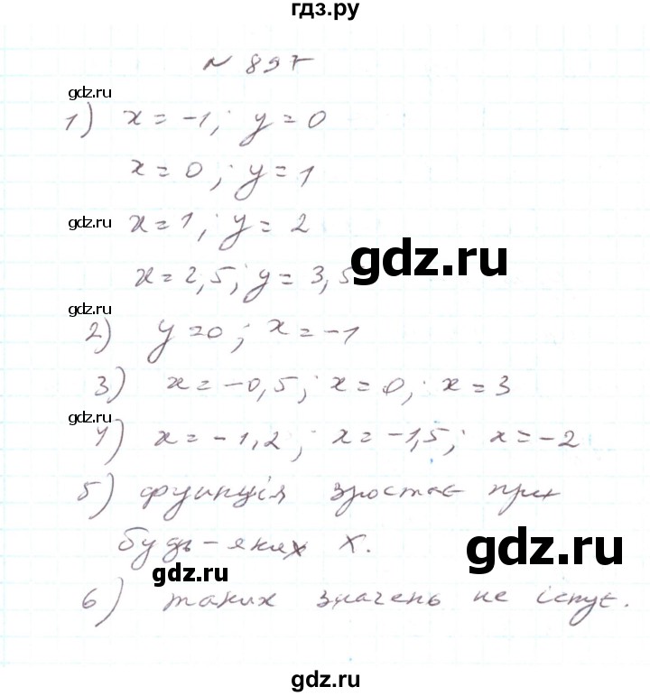 ГДЗ по алгебре 7 класс Тарасенкова   вправа - 897, Решебник