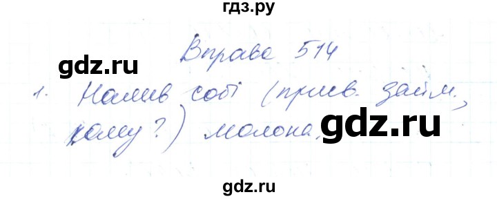 ГДЗ по украинскому языку 6 класс Заболотний   вправа - 514, Решебник