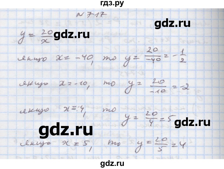 ГДЗ по алгебре 7 класс Истер   вправа - 717, Решебник