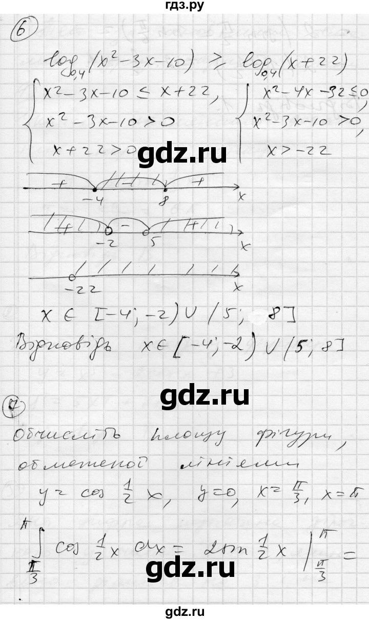 ГДЗ по алгебре 11 класс Зинченко комплексная тетрадь для контроля знаний Уровень стандарта сторінка - 44, Решебник