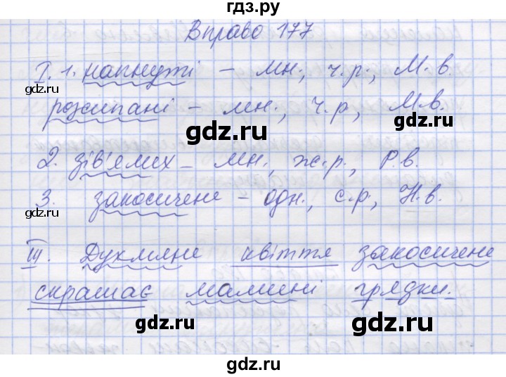 ГДЗ по украинскому языку 7 класс Заболотний   вправа - 177, Решебник