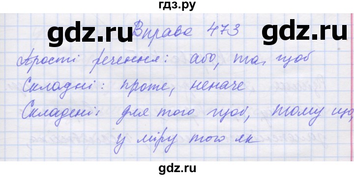 ГДЗ по украинскому языку 7 класс Заболотний   вправа - 473, Решебник