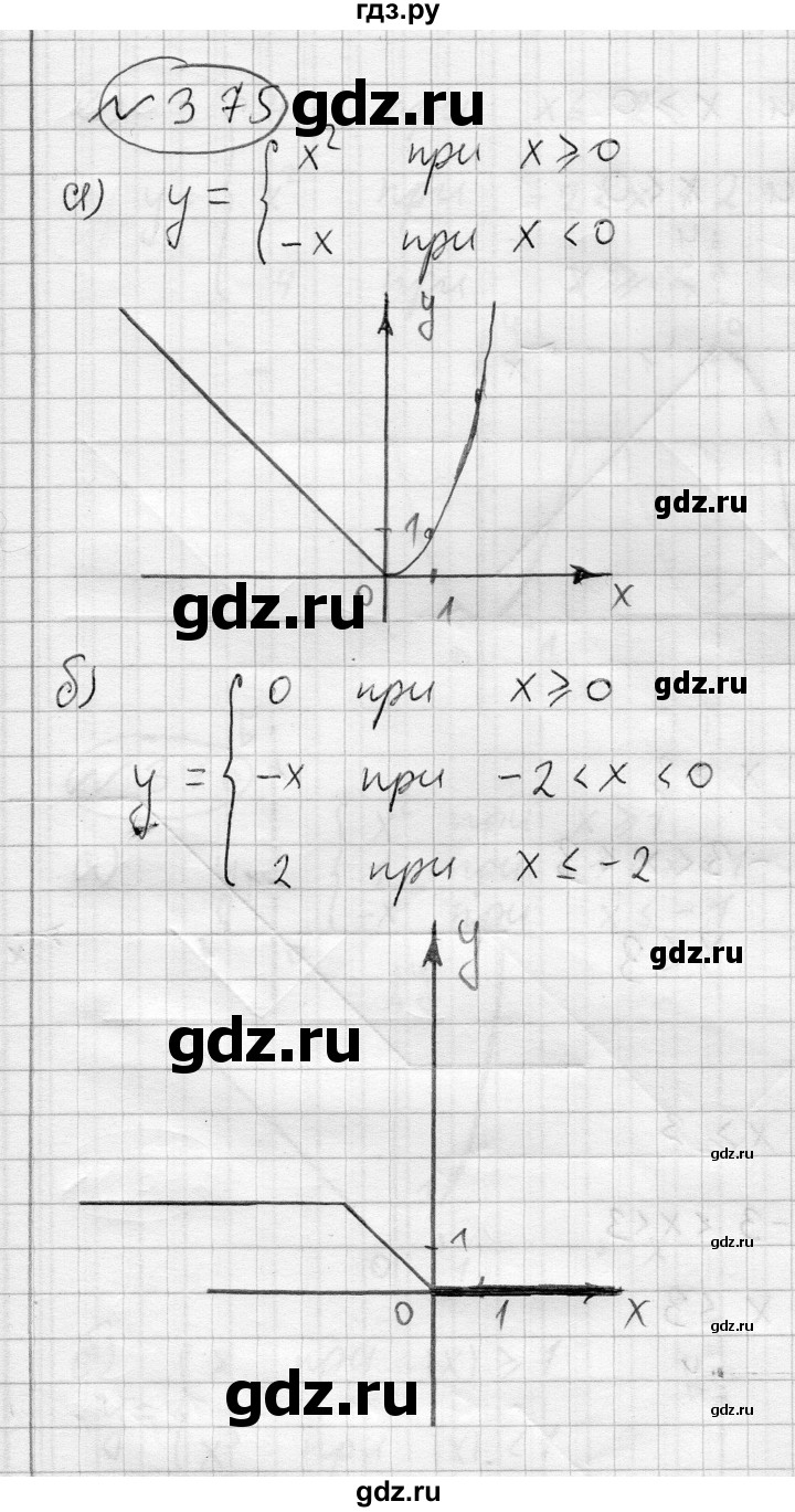 ГДЗ по алгебре 7 класс Бунимович   упражнение - 375, Решебник №1