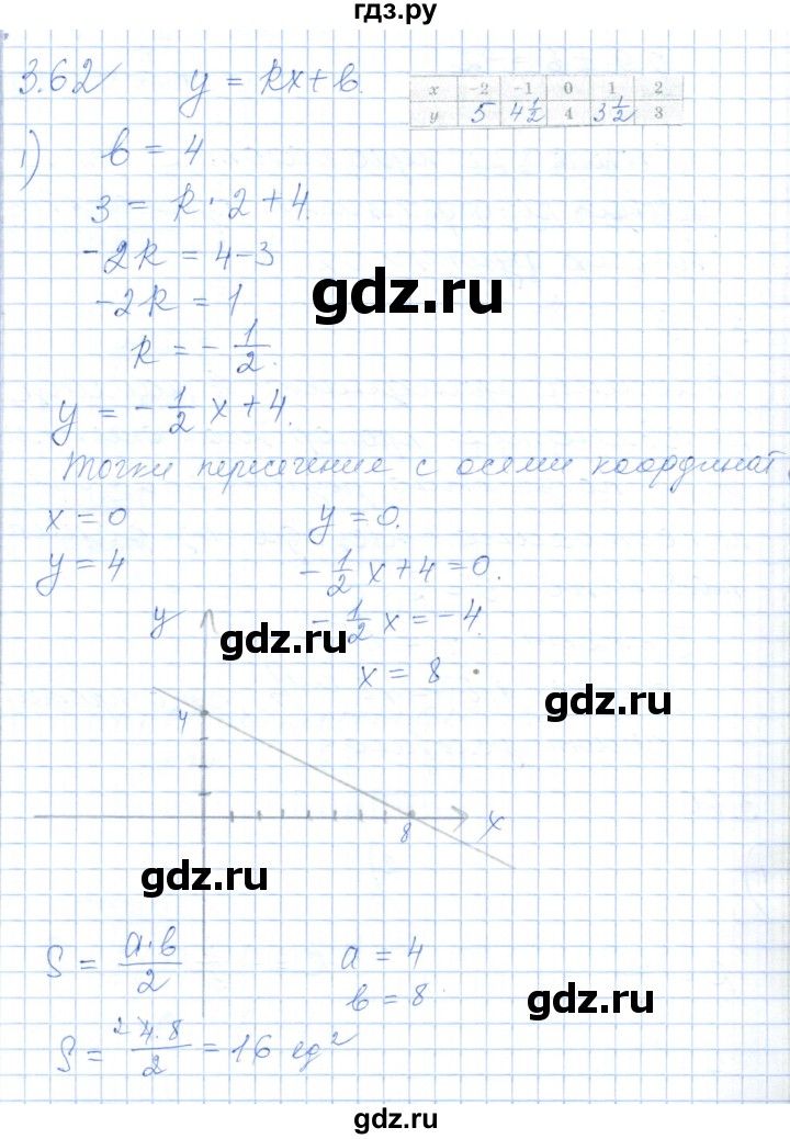 ГДЗ по алгебре 7 класс Шыныбеков   раздел 3 - 3.62, Решебник