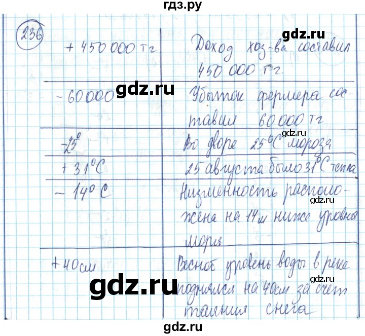 ГДЗ по математике 6 класс Алдамуратова   упражнение - 236, Решебник