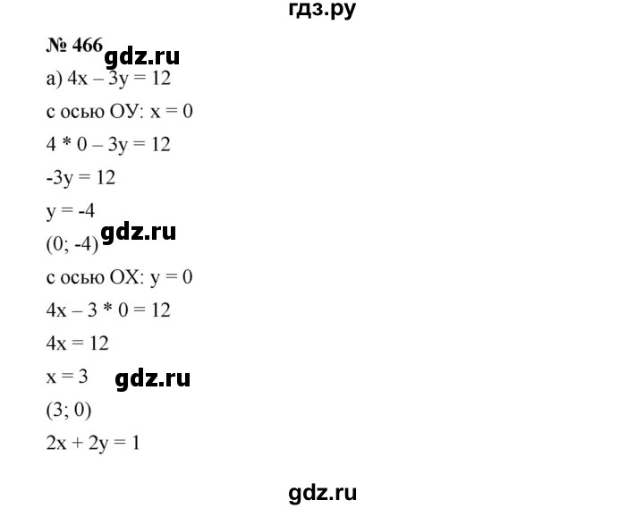 ГДЗ по алгебре 8 класс Бунимович   упражнение - 466, Решебник