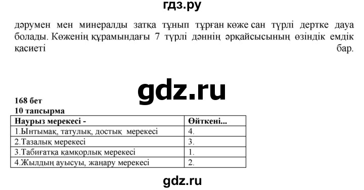 ГДЗ по казахскому языку 6 класс Аринова   страница - 168, Решебник