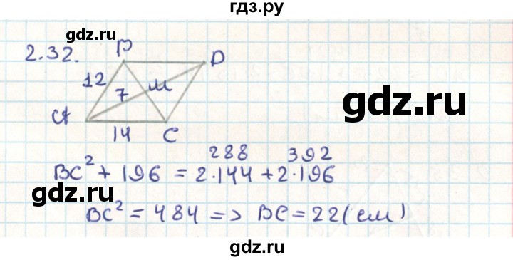 ГДЗ по геометрии 9 класс Мерзляк  Углубленный уровень параграф 2 - 2.32, Решебник
