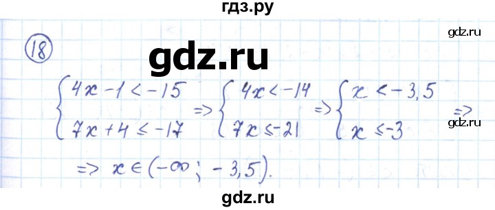 ГДЗ по алгебре 9 класс Мерзляк рабочая тетрадь  параграф 6 - 18, Решебник