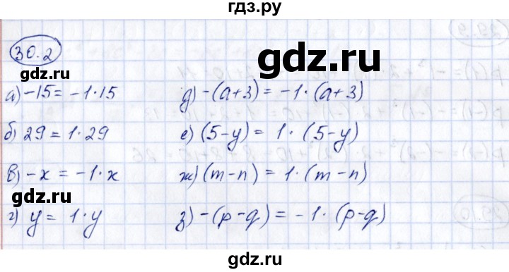 ГДЗ по алгебре 7 класс Зубарева рабочая тетрадь  §30 - 30.2, Решебник