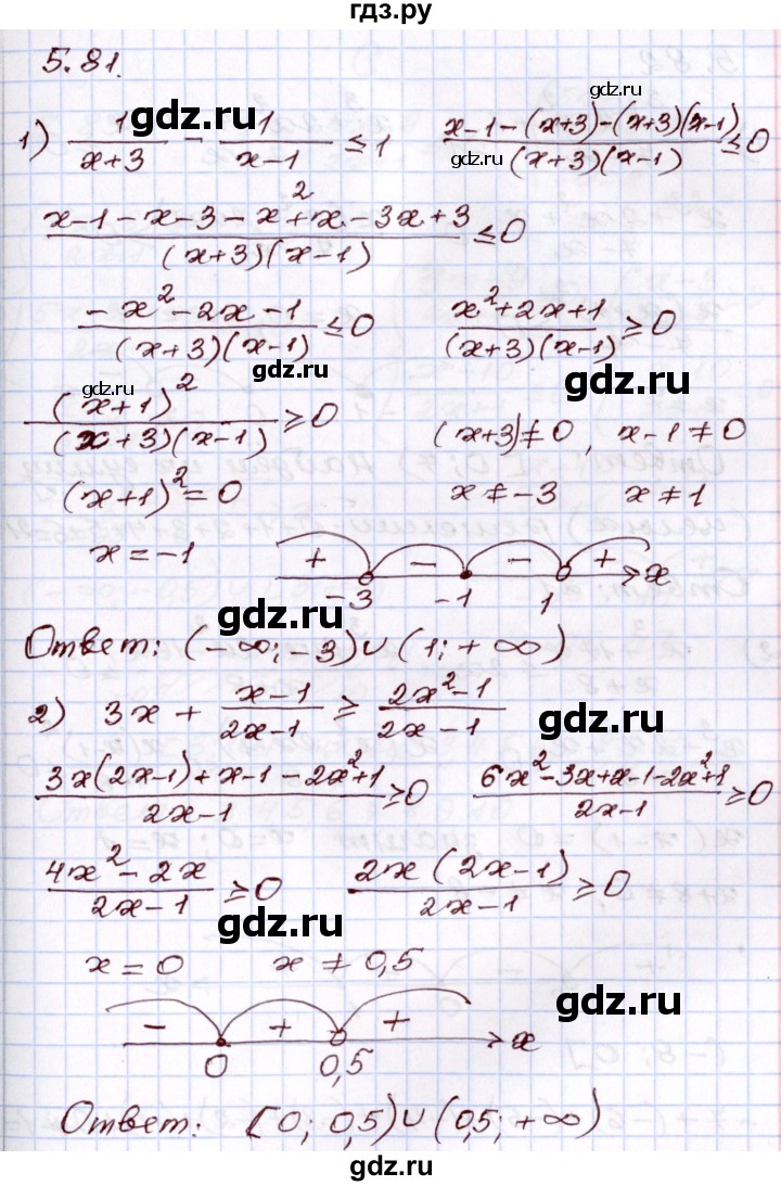 ГДЗ по алгебре 8 класс Шыныбеков   раздел 5 - 5.81, Решебник