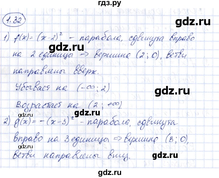 ГДЗ по алгебре 10 класс Шыныбеков   раздел 1 - 1.32, Решебник