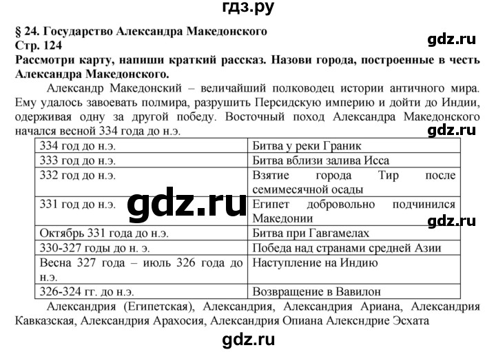ГДЗ по истории 5 класс Тулебаев   страница (бет) - 124, Решебник