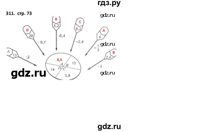 ГДЗ по математике 5 класс Лебединцева рабочая тетрадь  тетрадь 2 - 311, Решебник