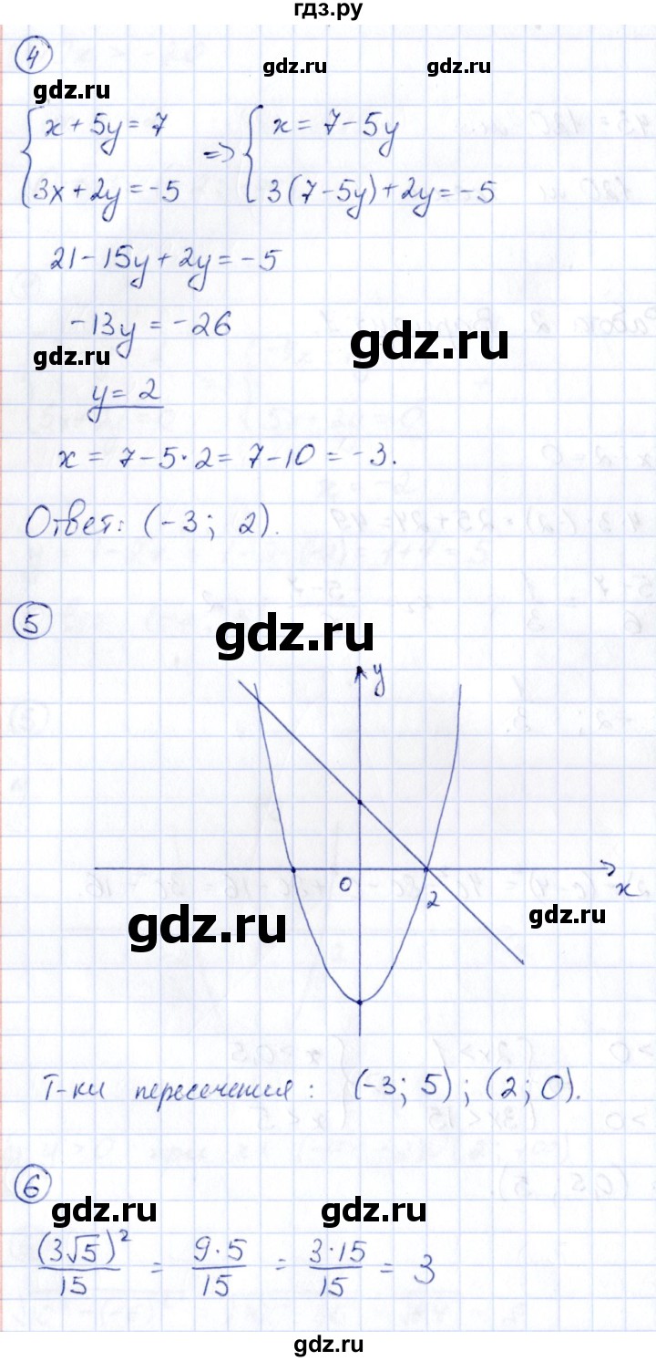 ГДЗ по алгебре 9 класс Кузнецова сборник заданий  раздел 1 / работа 2. вариант - 1, Решебник