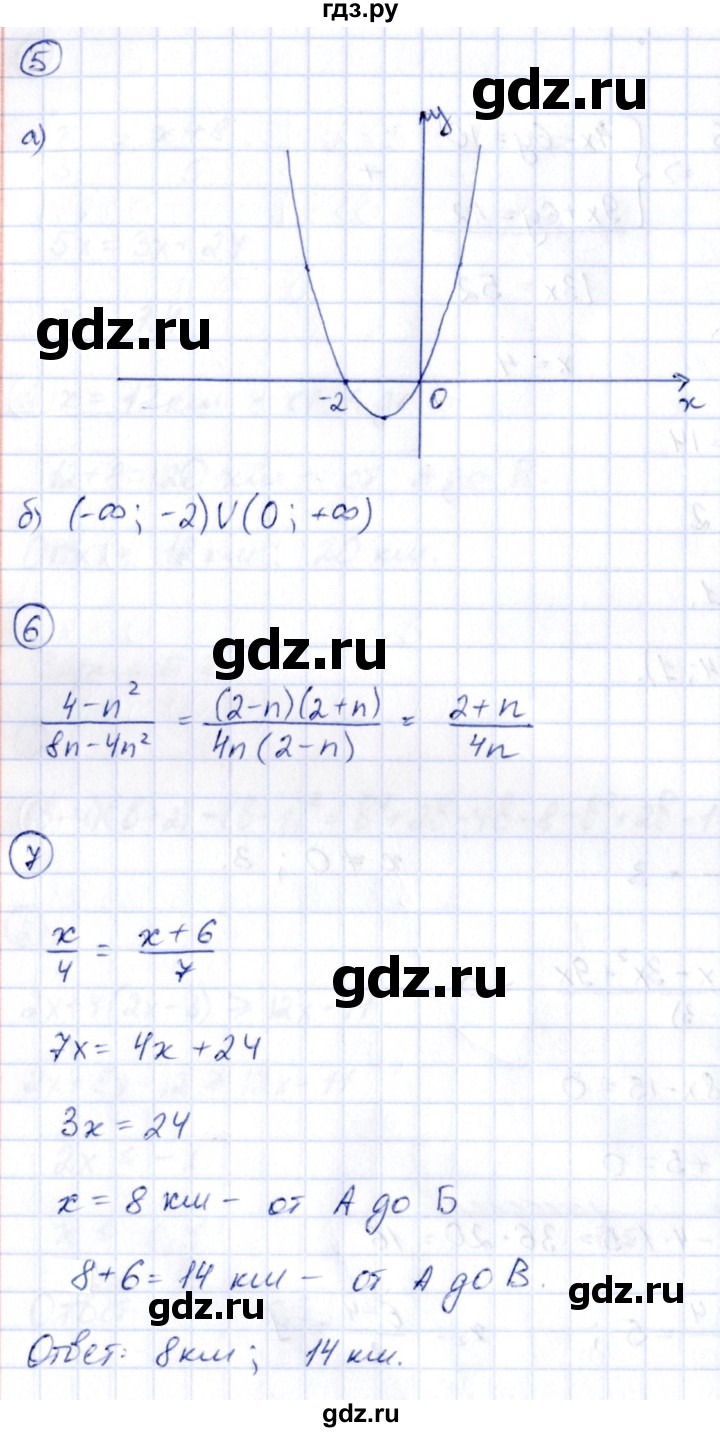 ГДЗ по алгебре 9 класс Кузнецова сборник заданий  раздел 1 / работа 35. вариант - 2, Решебник