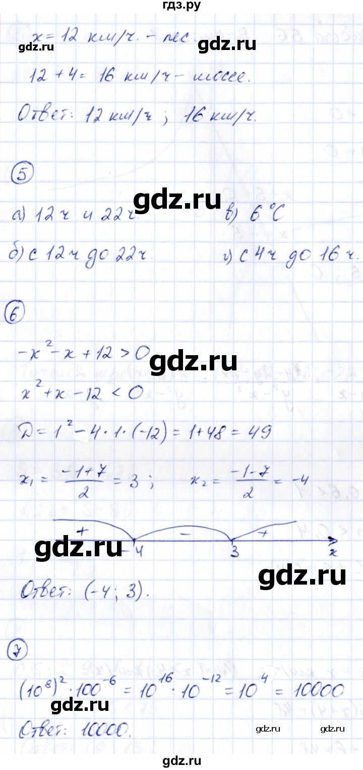 ГДЗ по алгебре 9 класс Кузнецова сборник заданий  раздел 1 / работа 56. вариант - 1, Решебник