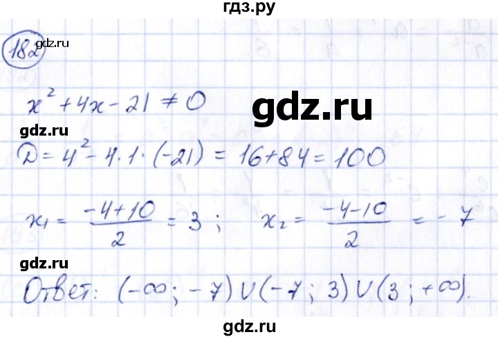 ГДЗ по алгебре 9 класс Кузнецова сборник заданий  задания - 182, Решебник
