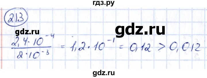 ГДЗ по алгебре 9 класс Кузнецова сборник заданий  задания - 213, Решебник