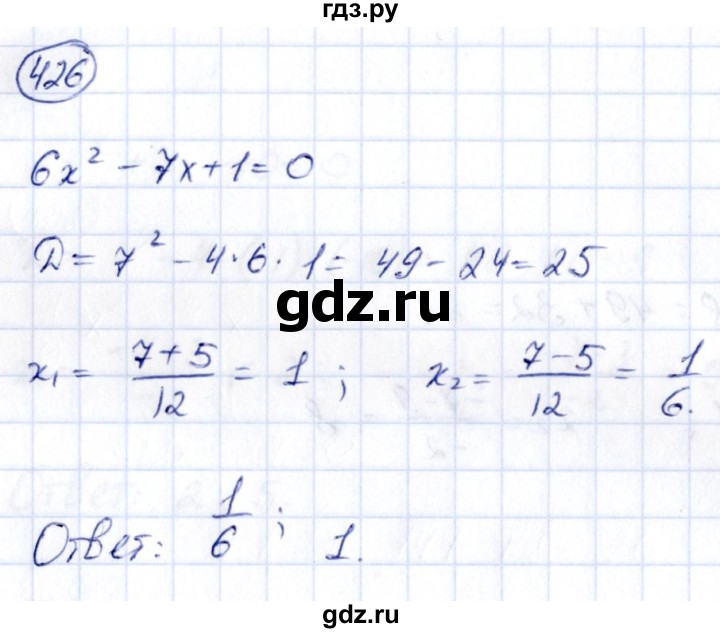 ГДЗ по алгебре 9 класс Кузнецова сборник заданий  задания - 426, Решебник