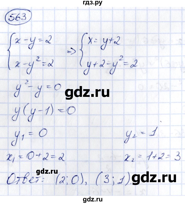 ГДЗ по алгебре 9 класс Кузнецова сборник заданий  задания - 563, Решебник