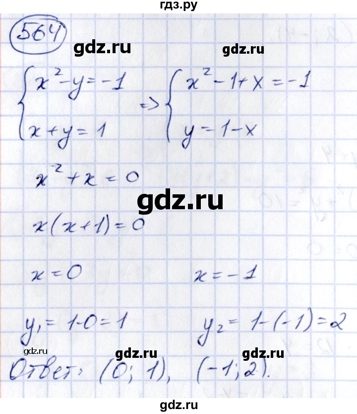ГДЗ по алгебре 9 класс Кузнецова сборник заданий  задания - 564, Решебник