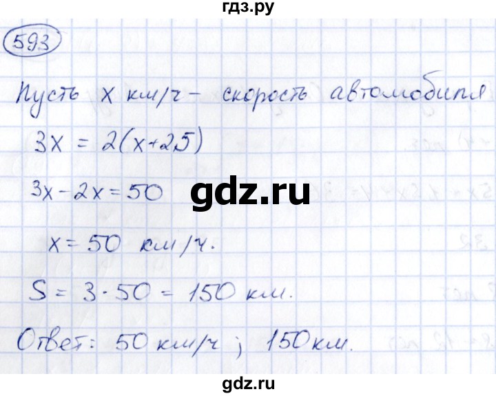 ГДЗ по алгебре 9 класс Кузнецова сборник заданий  задания - 593, Решебник