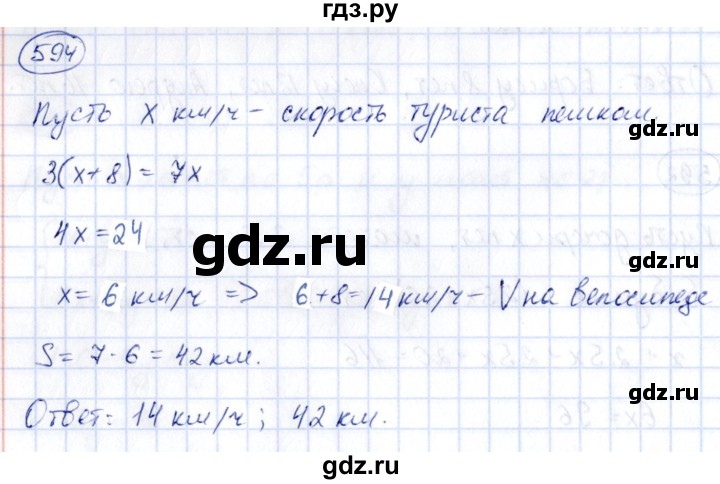 ГДЗ по алгебре 9 класс Кузнецова сборник заданий  задания - 594, Решебник
