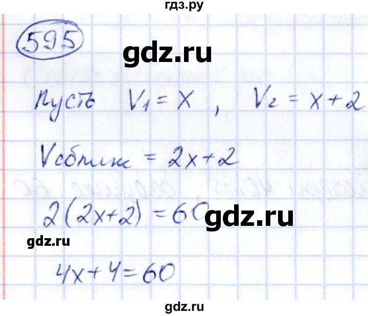ГДЗ по алгебре 9 класс Кузнецова сборник заданий  задания - 595, Решебник