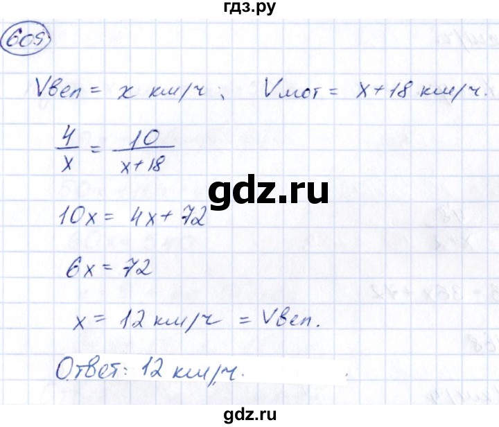 ГДЗ по алгебре 9 класс Кузнецова сборник заданий  задания - 609, Решебник