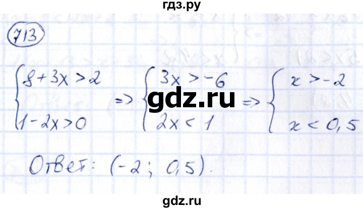 ГДЗ по алгебре 9 класс Кузнецова сборник заданий  задания - 713, Решебник
