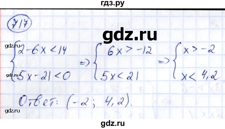 ГДЗ по алгебре 9 класс Кузнецова сборник заданий  задания - 717, Решебник