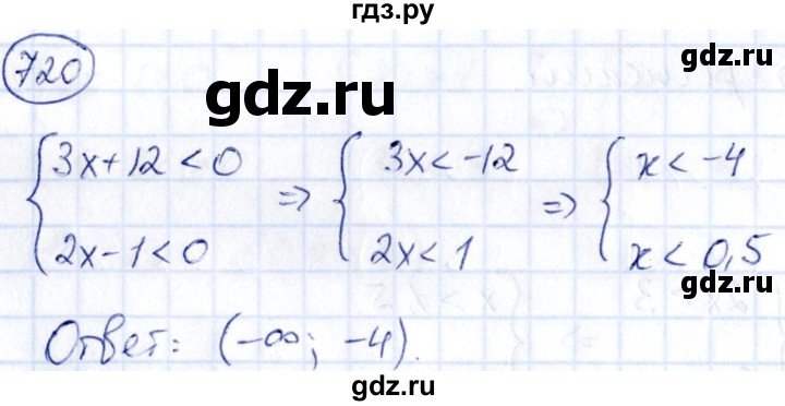 ГДЗ по алгебре 9 класс Кузнецова сборник заданий  задания - 720, Решебник