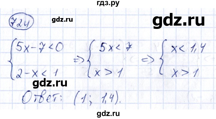 ГДЗ по алгебре 9 класс Кузнецова сборник заданий  задания - 724, Решебник