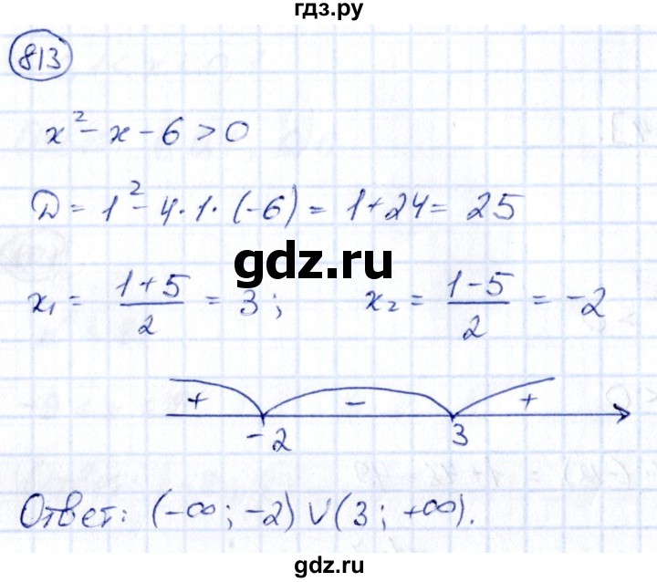 ГДЗ по алгебре 9 класс Кузнецова сборник заданий  задания - 813, Решебник
