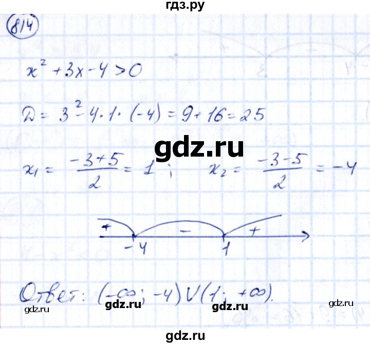 ГДЗ по алгебре 9 класс Кузнецова сборник заданий  задания - 814, Решебник