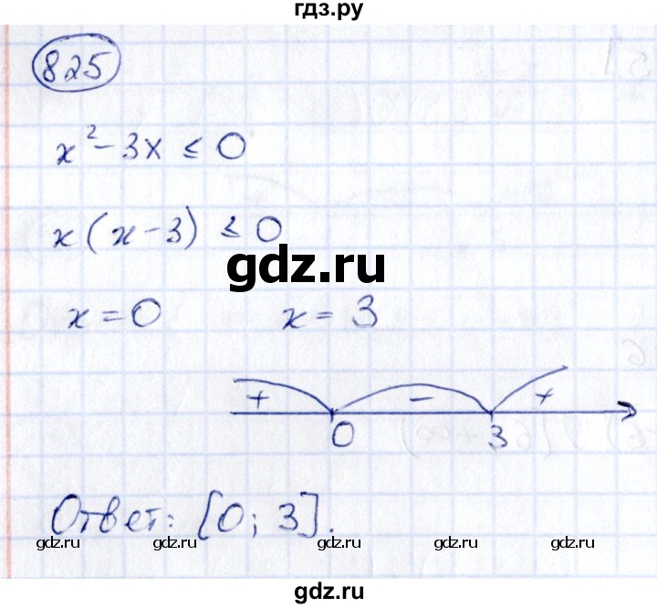 ГДЗ по алгебре 9 класс Кузнецова сборник заданий  задания - 825, Решебник